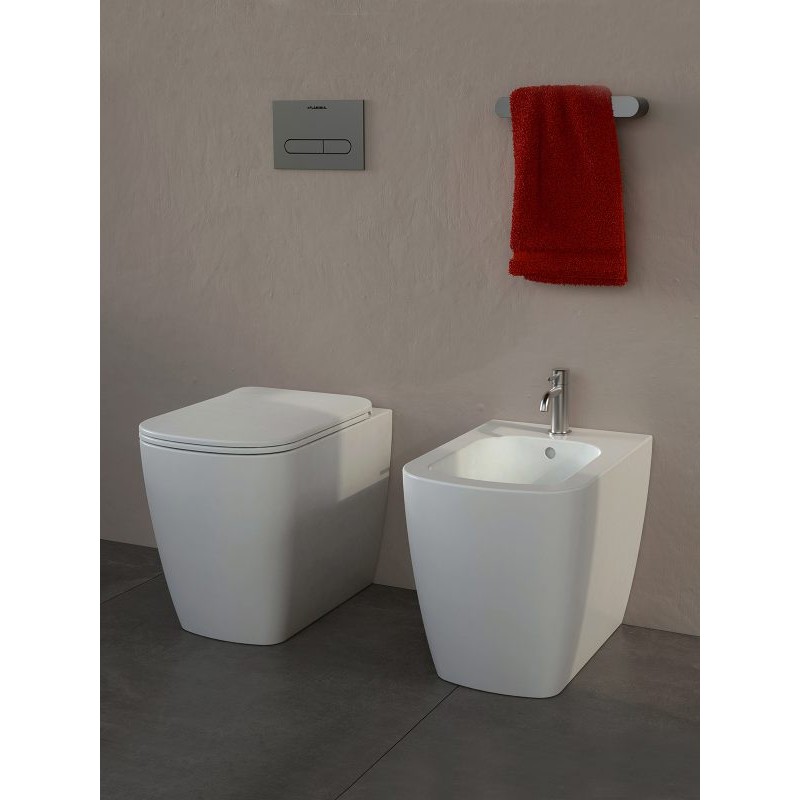 BIDET MONO TROU DOS AU MUR BLANC - Ceramica Flaminia PY217 CERAMICA FLAMINIA - 2