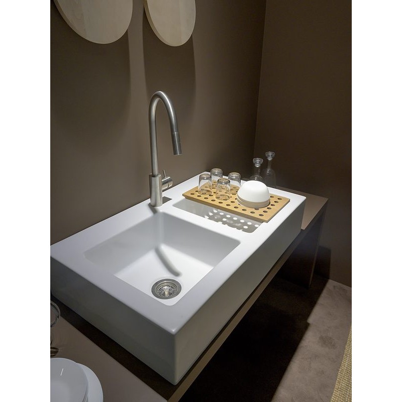 ACQUAGRANDE Évier à poser double cuve BLANC - Ceramica Flaminia 5051AF CERAMICA FLAMINIA - 1