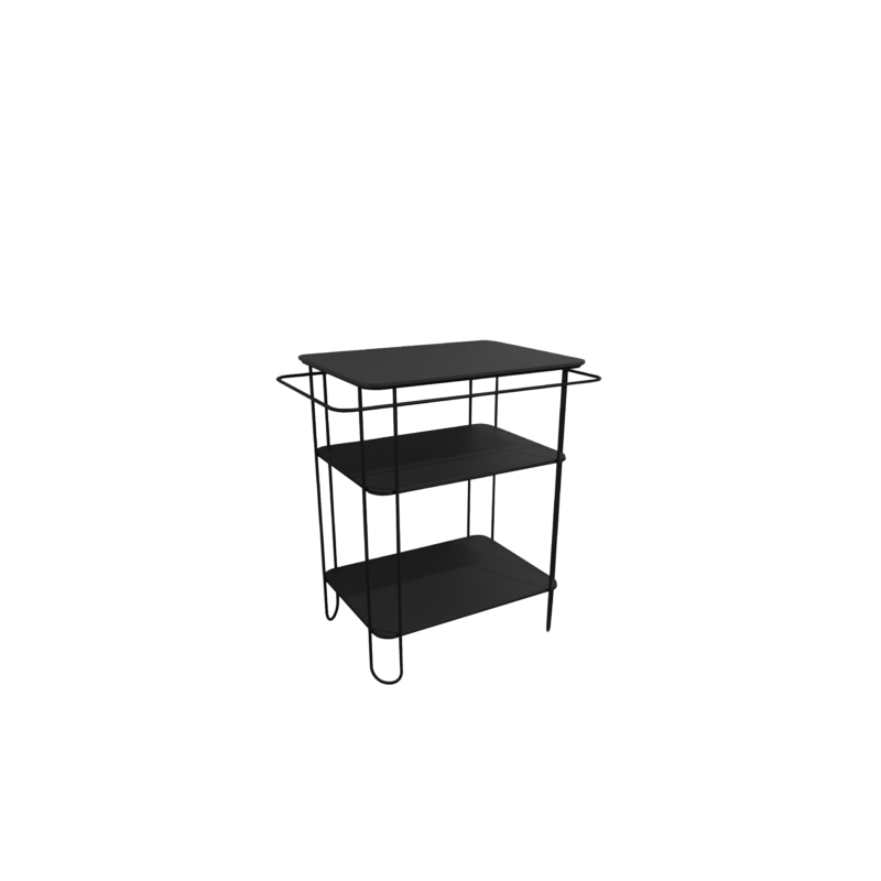 FILO 60 Struttura in acciaio inox con ripiani e top Nero Matt CERAMICA FLAMINIA FI60SVNE CERAMICA FLAMINIA - 1