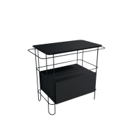 Struttura in acciaio inox con top in gres e cassetto in legno laccato Ceramica Flaminia FI75SCNE CERAMICA FLAMINIA - 1
