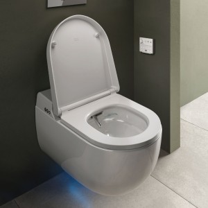 CLEON Wall-hung WC 62 cm with integrated bidet function Rak Ceramics CLEWC1448AWHA RAK CERAMICS - 1