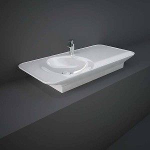 VALET Lavabo suspendu monotrou 112 cm étagère droite Rak Ceramics VALWB11201AWHA RAK CERAMICS - 1