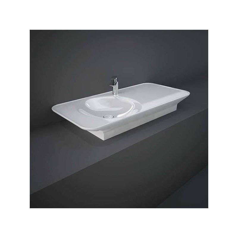 VALET Wandhängendes Einlochwaschbecken 112 cm, rechte Ablage Rak Ceramics VALWB11201AWHA RAK CERAMICS - 1