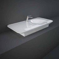 copy of VALET Wall hung washbasin 112 cm left shelf Rak Ceramics VALWB11301AWHA RAK CERAMICS - 1