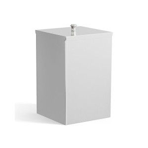 CUBE Panier avec couvercle L20xH33,7xP20 finition chromée DEVON & DEVON DEVON&DEVON - 1