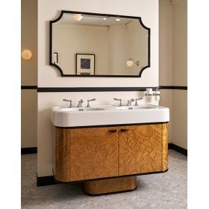 LIBERTY CERAMIC Waschbeckenschrank aus Holz 124,5 x H 88,3 DEVON&DEVON - 1