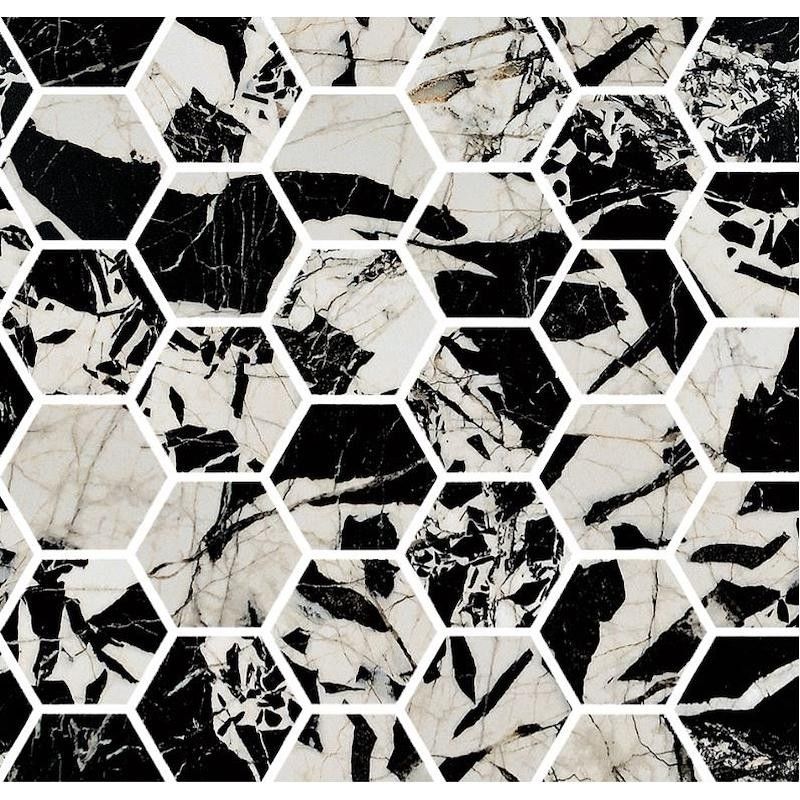 PRESTIGE BLACK ANTIQUE  EFFECT MOSAIK EXAGONA Ceramica Fioranese M37MS1L FIORANESE CERAMICHE - 2