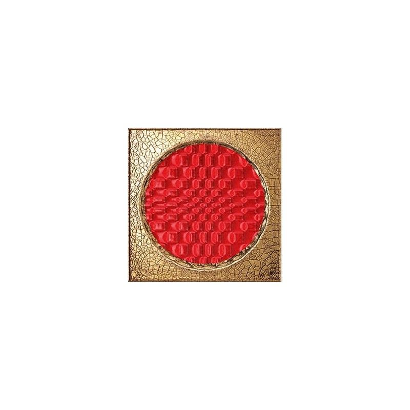 CITTA' DI FAENZA GEO ROSSO DEKOR ORO GLOSSY 6X6 - IRIS 511059 IRIS CERAMICA - 1