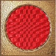 CITTA' DI FAENZA GEO ROSSO DEKOR ORO GLOSSY 6X6 - IRIS 511059 IRIS CERAMICA - 1