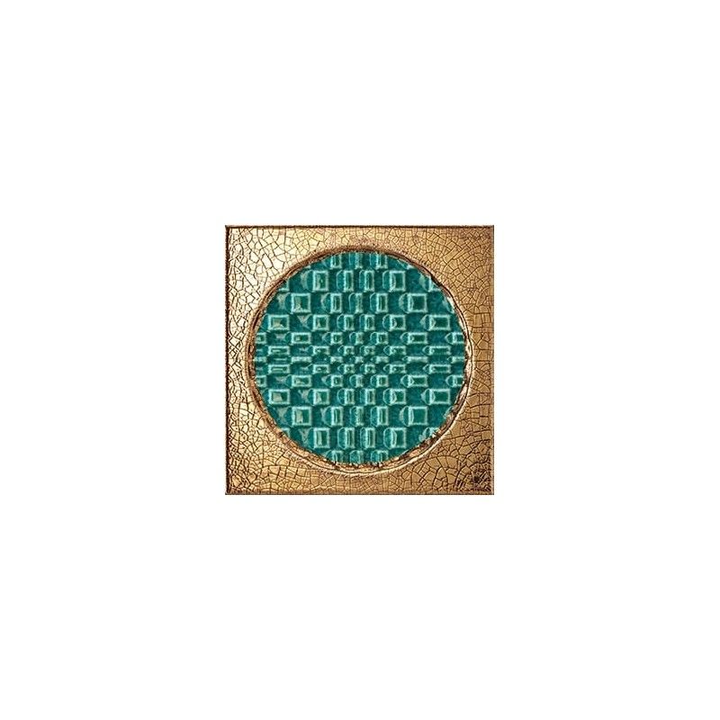 CITTA' DI FAENZA GEO VERDE DEKOR ORO GLOSSY 6X6 - IRIS 511063 IRIS CERAMICA - 1