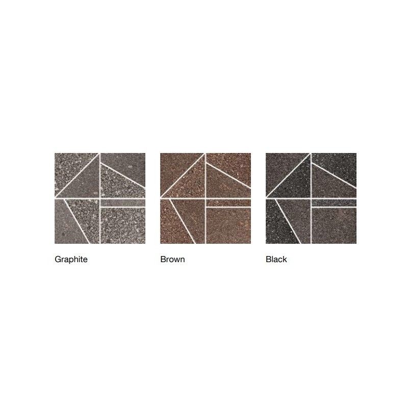 PORFIRICA BLACK MOSAICO MIX 30X30 LUCIDATO RETTIFICATO - COEM 0PO0MSR COEM - 2