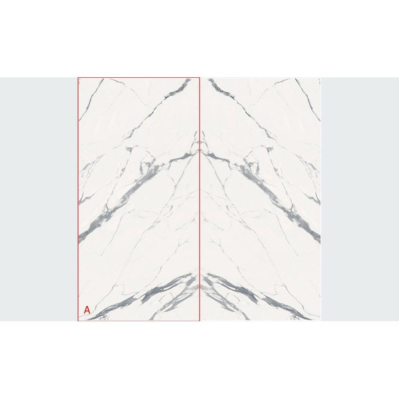 INFINITO 2.0 STATUARIO EXTRA GLOSSY BOOK MATCH B 160X320 - FONDOVALLE INF1046 CERAMICA FONDOVALLE - 1