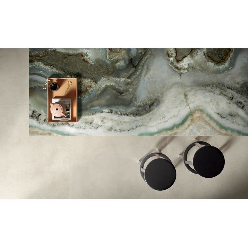 INFINITO 2.0 AGATE CRYSTAL JADE POLISHED BOOKMATCH B 163X324 - FONDOVALLE INF2436 CERAMICA FONDOVALLE - 1