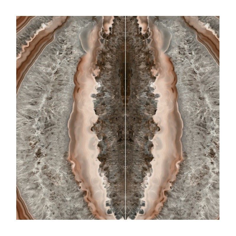 INFINITO 2.0 AGATE CRYSTAL LACE POLISHED BOOKMATCH A 163X324 - FONDOVALLE INF2437 CERAMICA FONDOVALLE - 1