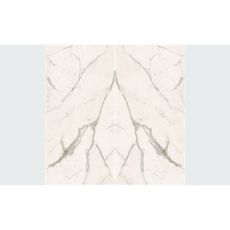 INFINITO 2.0 CALACATTA LIGHT NATURAL BOOKMATCH A 163X324 - FONDOVALLE INF1358 CERAMICA FONDOVALLE - 1