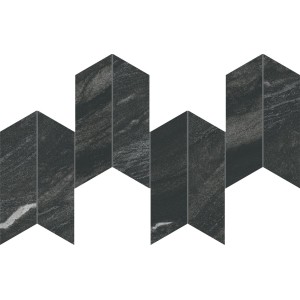 Marvel Diva Black Tempest MOSAIQUE Chevron 17,5x46,3  Velvet  - CERAMICHE ATLAS CONCORDE AYD5 CERAMICHE ATLAS CONCORDE - 1