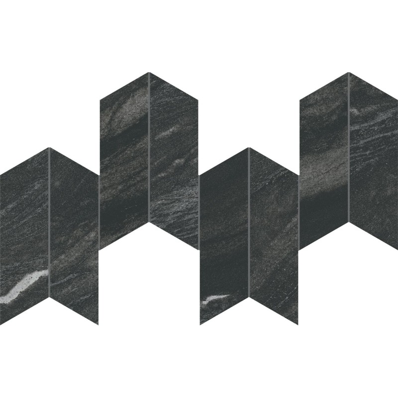 Marvel Diva Black Tempest MOSAIK Chevron 17,5x46,3  Velvet  - CERAMICHE ATLAS CONCORDE AYD5 CERAMICHE ATLAS CONCORDE - 1