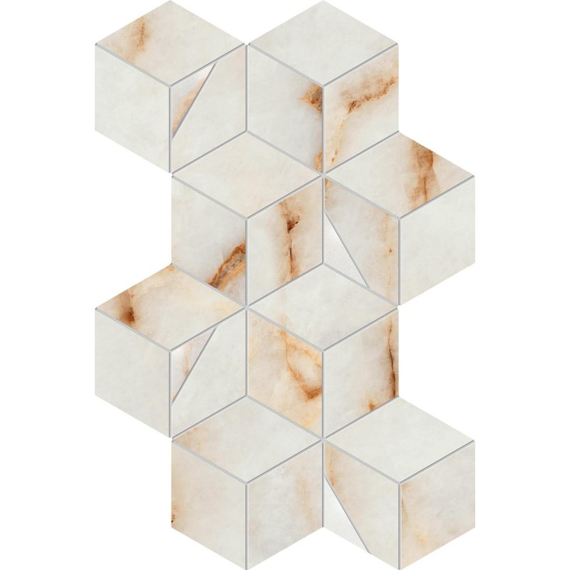 Marvel Diva Ice Crystal MOSAIC Hex 40,3x23,3 Lapped   - CERAMICHE ATLAS CONCORDE AYLP CERAMICHE ATLAS CONCORDE - 1