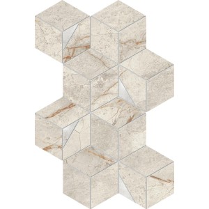 Marvel Diva White Everest MOSAIQUE Hex 40,3x23,3 Roché    - CERAMICHE ATLAS CONCORDE AYLR CERAMICHE ATLAS CONCORDE - 1