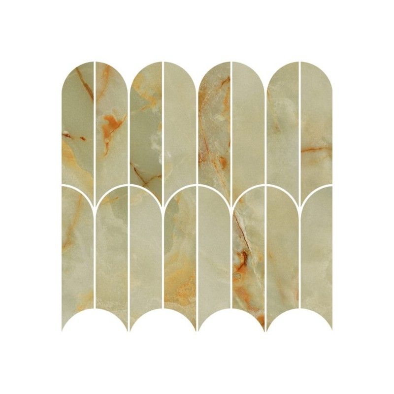 ALLMARBLE 29,8X29,8  ONICE GIADA  MOSAIQUE  VENTAGLIO  - MARAZZI MPAW MARAZZI  - 1