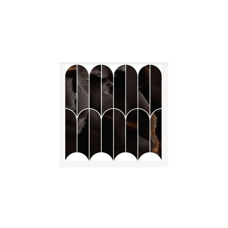 ALLMARBLE 29,8X29,8  ONICE NERO  MOSAIQUE  VENTAGLIO  - MARAZZI MPAX MARAZZI  - 1