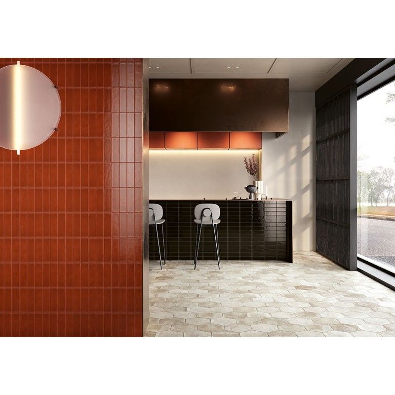 PETITE BRICK NERO 6,4X20 LUCIDATO - FIORANESE CERAMICHE 0CF267L FIORANESE CERAMICHE - 1