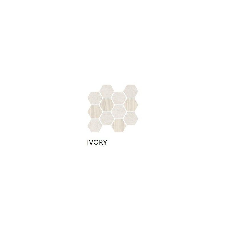REMIXED IVORY MOSAIC EXAGONAL MIX SQ - COEM BT1MS1R COEM CERAMICHE - 1