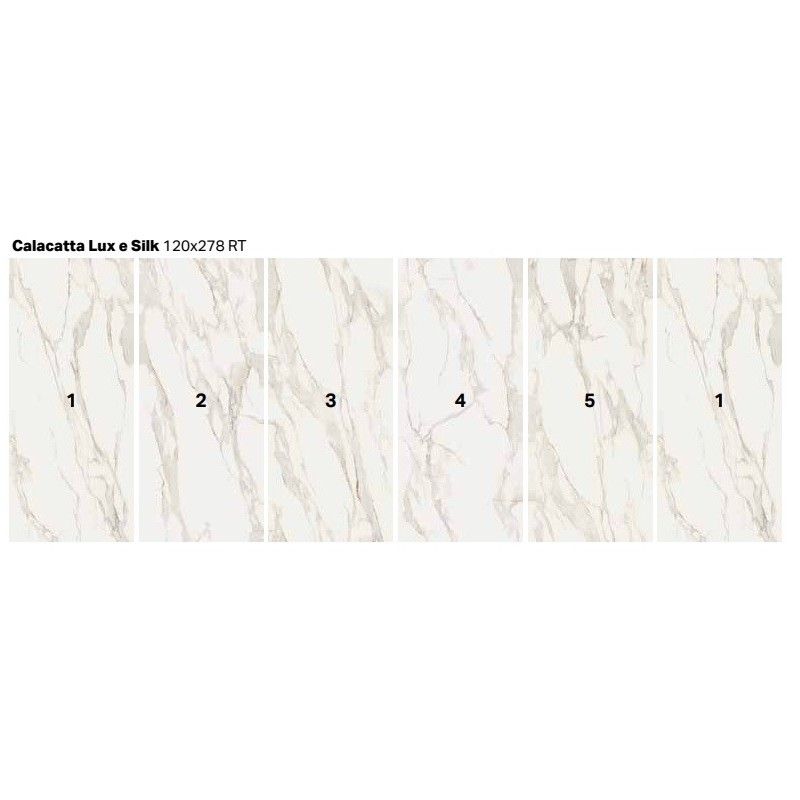 PURITY MARBLE 120X278 VEIN MATCHING CALACATTA LUX C5 DECORO - SUPERGRES VCXV CERAMICHE SUPERGRES - 1
