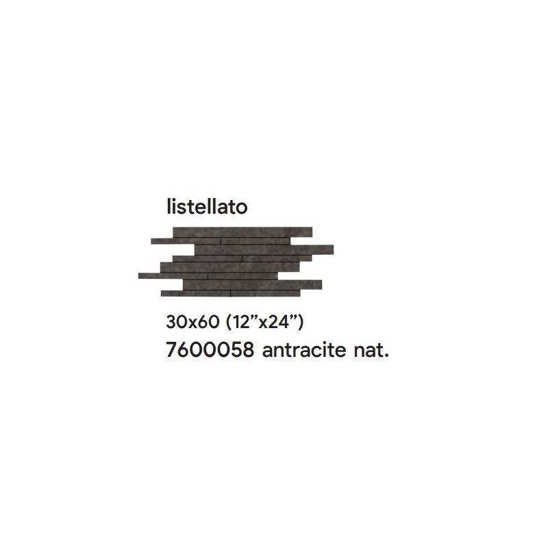 GEOSTONE 30X60 ANTRACITE NATUREL LISTELLATO - SAIME CERAMICHE 7600058 SAIME CERAMICHE - 1