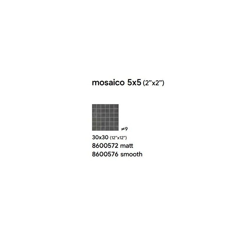 ROYAL 30X30 DARK MAT MOSAICO 3 6 - SAIME CERAMICHE 8600572 SAIME CERAMICHE - 1