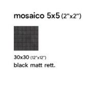 URBAN 30X30 BLACK NATUREL MOSAIQUE 3 - SAIME CERAMICHE 7600108 SAIME CERAMICHE - 1
