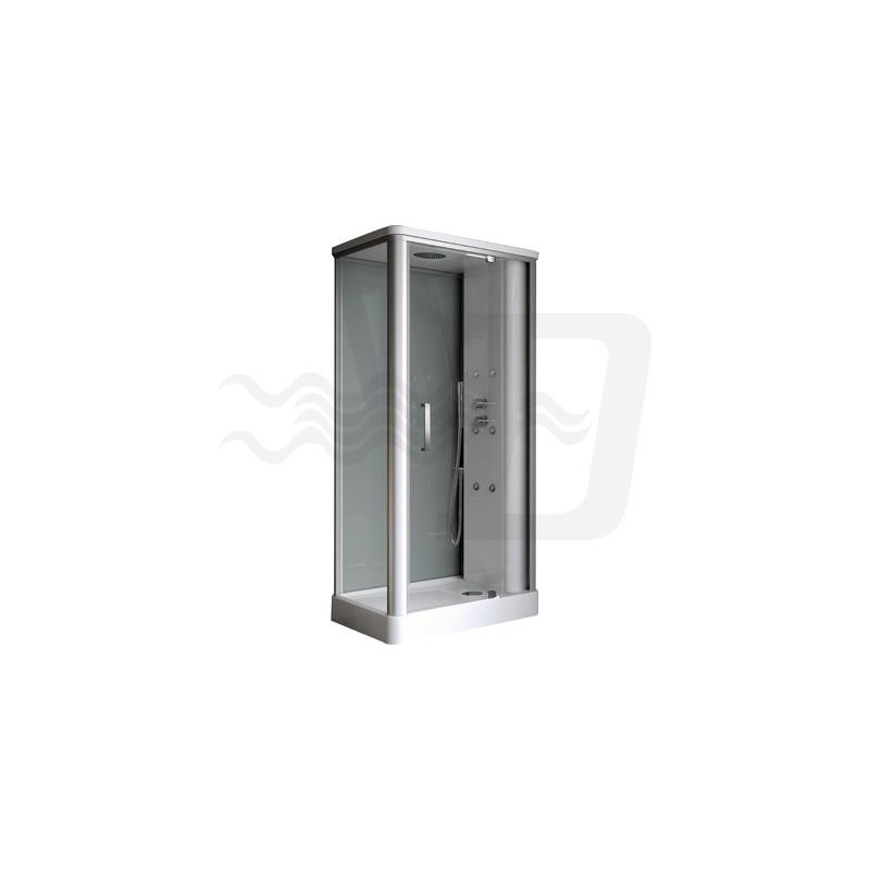 BOX DOCCIA ANGOLARE KIRA MULTIFUNZIONE 90x90 SAMO GLASS IDROMASSAGGIO - 1