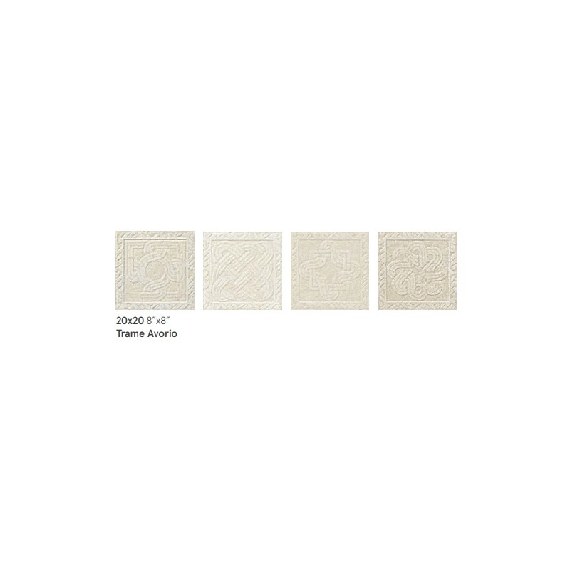 Effetto Pietra di Ostuni Trame Poliert Avorio  20x20 - CERDOMUS 81894 CERDOMUS - 1