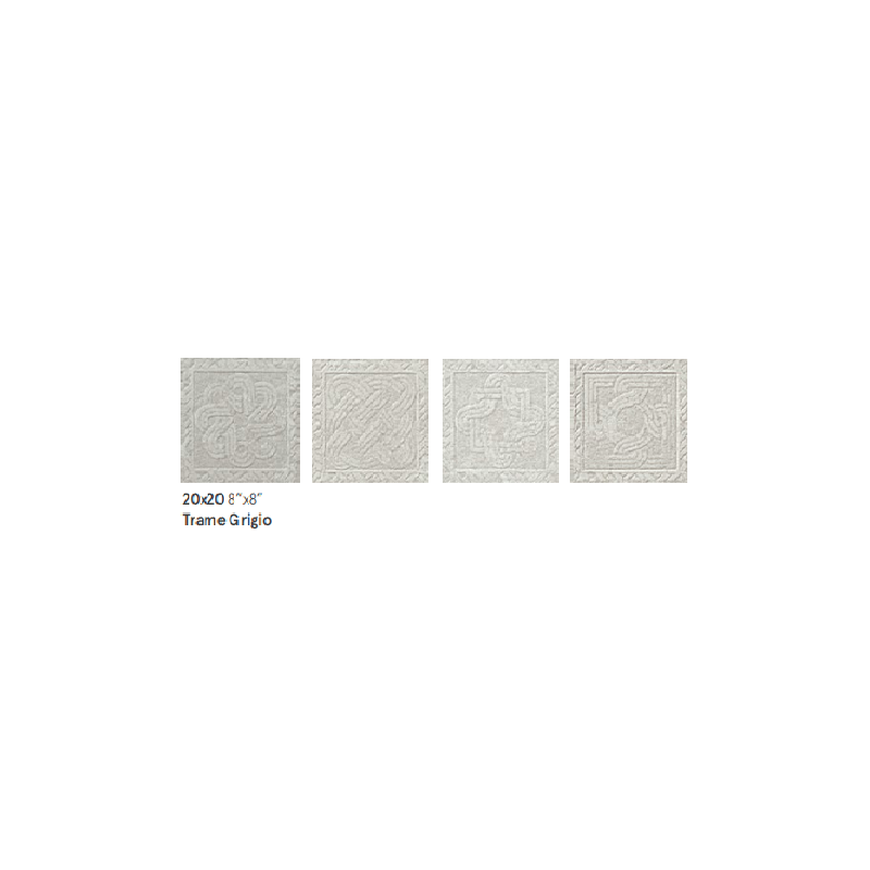 Effetto Pietra di Ostuni Trame Polished Grigio  20x20 - CERDOMUS 81895 CERDOMUS - 1
