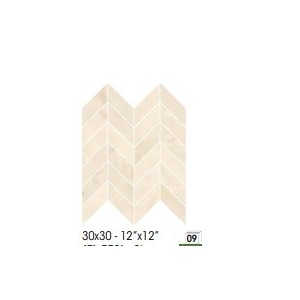 ATELIER CHEVRON COZY MARFIL 30X30 BRILLANT - NOVABELL ATL553L NOVABELL - 1