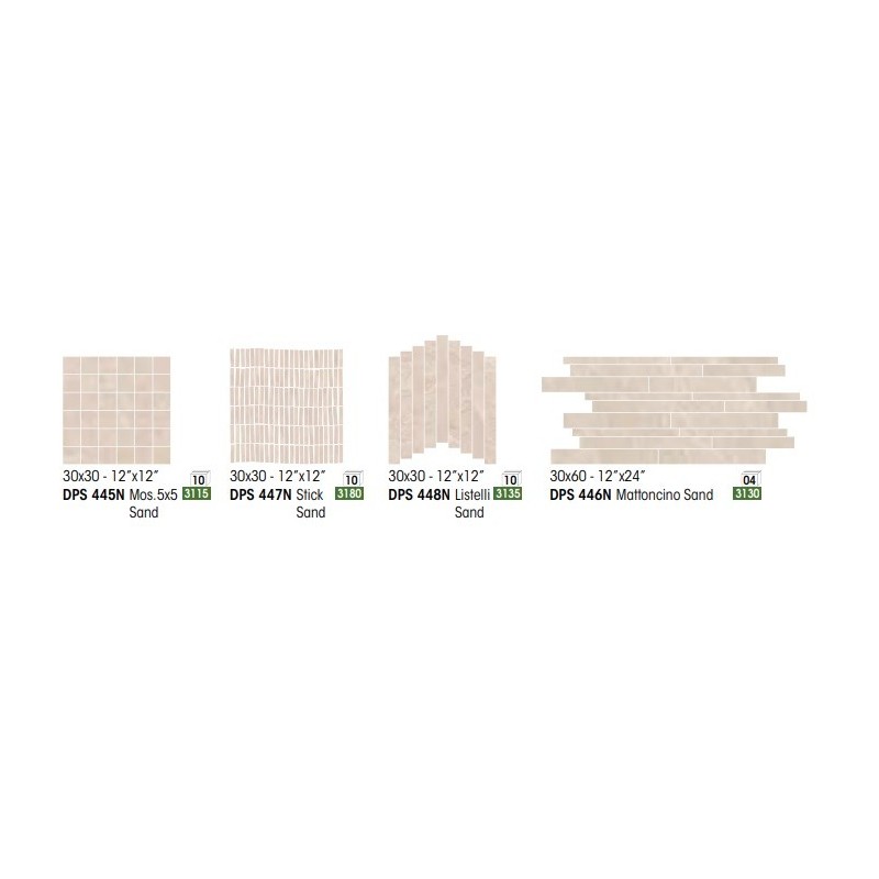 DEEPSTONE MOSAIQUE STICK 30X30 SAND - NOVABELL DPS447N NOVABELL - 1
