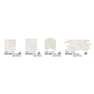 DEEPSTONE MOSAIQUE LISTELLI 30X30 HYPER PLATINUM - NOVABELL DPSH888N NOVABELL - 1