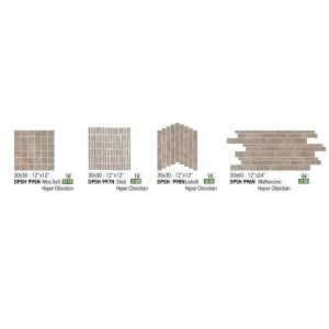 DEEPSTONE MOSAIQUE STICK 30X30 HYPER OBSIDIAN - NOVABELL DPSH997N NOVABELL - 1