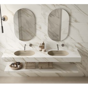 Habitat DUO A Atlas Concorde: top in gres e doppia vasca