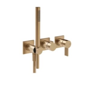 INVERSO RIGATO Außenteil der 2-Wege-Wandbrausenbatterie mit Umsteller und Antikalk-Handbrause GESSI GESSI SPA  - 2