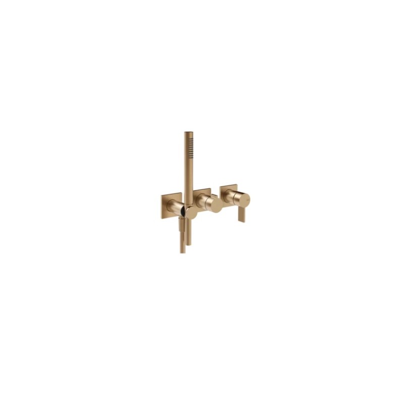 INVERSO RIGATO Parte esterna miscelatore doccia a parete 2 vie con deviatore e doccetta anticalcare GESSI GESSI SPA  - 2