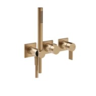INVERSO RIGATO Parte esterna miscelatore doccia a parete 2 vie con deviatore e doccetta anticalcare GESSI GESSI SPA  - 2
