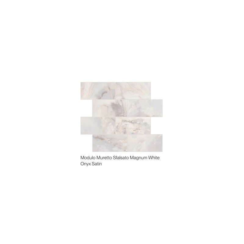 ONYX e MORE  WHITE ONYX GLOSSY 6MM MURETTO 7,5X15 - CREATIVE DESIGN FLORIM  767703 FLORIM CREATIVE DESIGN - 1