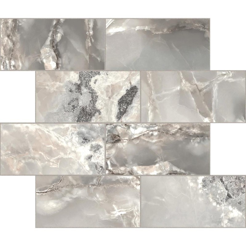 ONYX e MORE  SILVER BLEND SATIN 6MM MURETTO 7,5X15 - CREATIVE DESIGN FLORIM  767710 FLORIM CREATIVE DESIGN - 1