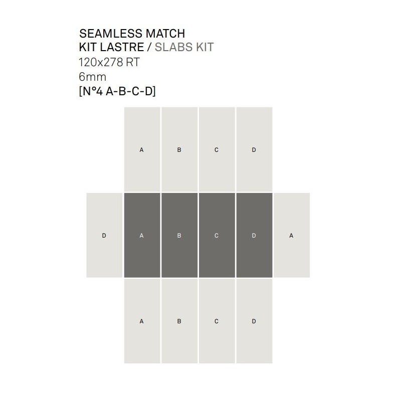 TREVI SEAMLESS CROSS WALNUT KIT 4 120X278 DECORO - KEOPE I3K6 CERAMICHE  KEOPE  - 1