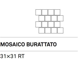 TREVI CROSS WHITE MOSAIQUE BURATTATO 31X31 DECORATION - KEOPE I3M8 CERAMICHE  KEOPE  - 1