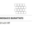 TREVI CROSS WHITE MOSAIC BURATTATO 31X31 DECORATION - KEOPE I3M8 CERAMICHE  KEOPE  - 1