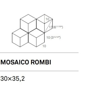 GRACE CLAY MOSAIQUE ROMBI 35,2X30 ASS - KEOPE J3CL CERAMICHE  KEOPE  - 1
