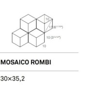 GRACE SILVER MOSAICO ROMBI 35,2X30 ASS - KEOPE J3SI CERAMICHE  KEOPE  - 1