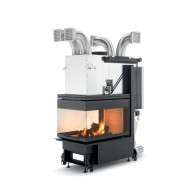 Palazzetti ECOMONOBLOCCO WT 60 3D wood fireplace, Thermofix